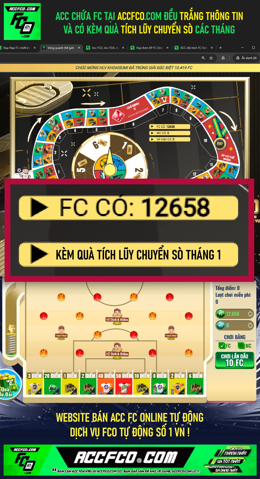 ACC chứa 12.658 FC trắng thông tin (kèm quà TL Chuyển Sò FC Tháng 1🎁)